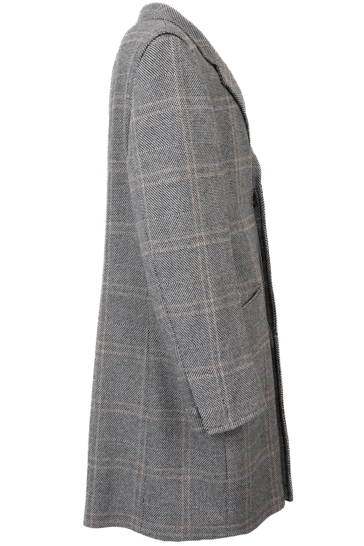 YVES SAINT LAURENT Check Coat Wool Multicolor