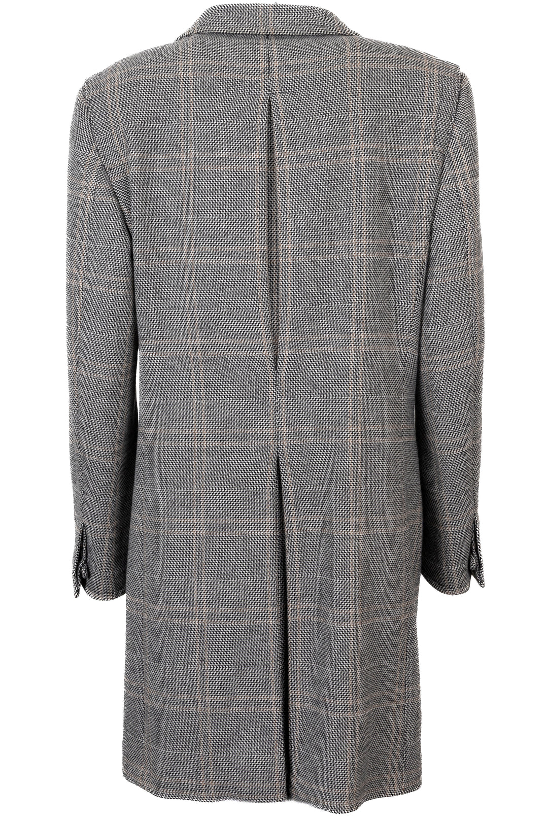 YVES SAINT LAURENT Check Coat Wool Multicolor