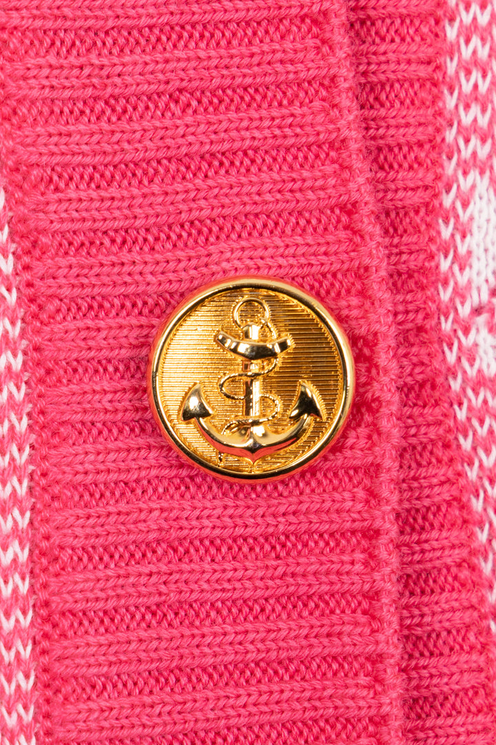 Cardigan GUCCI GG en jacquard de coton rose