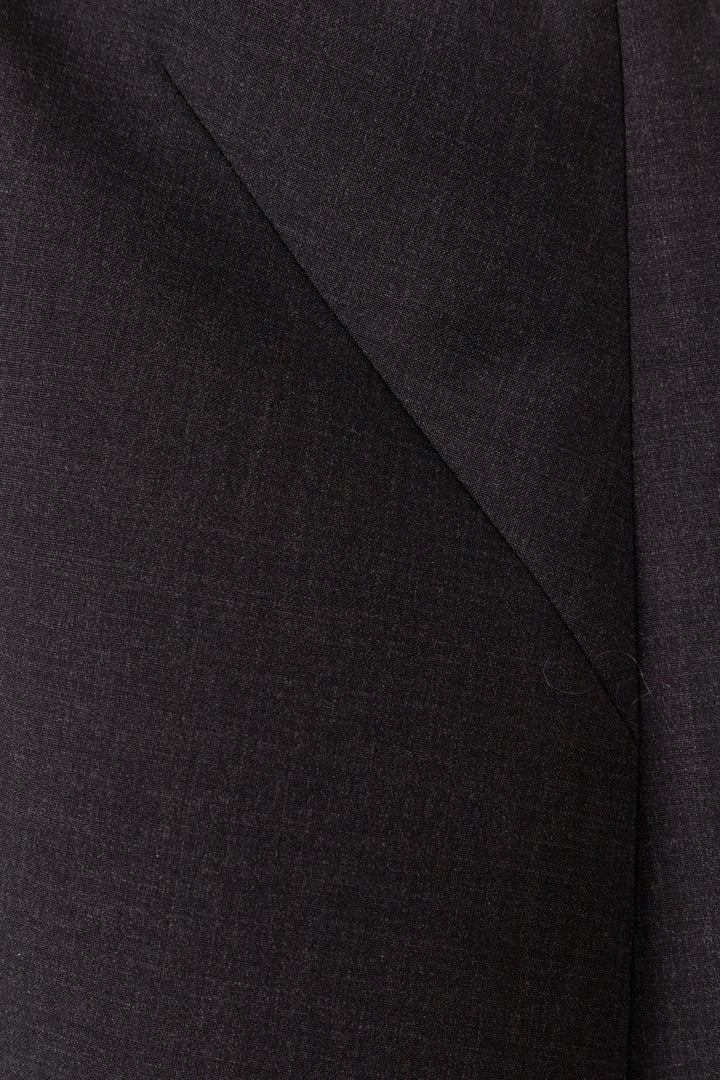 PRADA 2022 Flared Dress Wool Charcoal