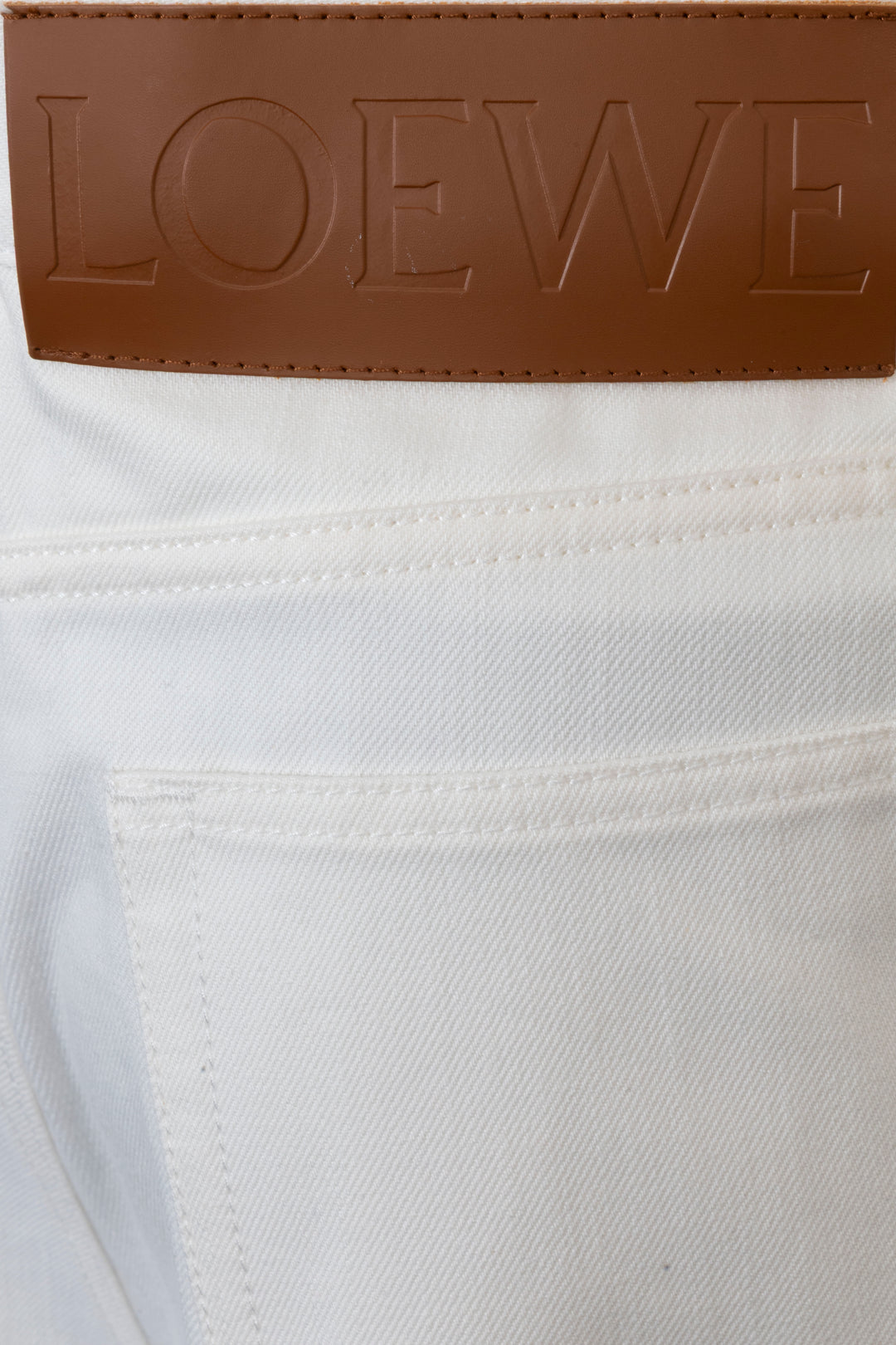 LOEWE Cropped Pants Denim White