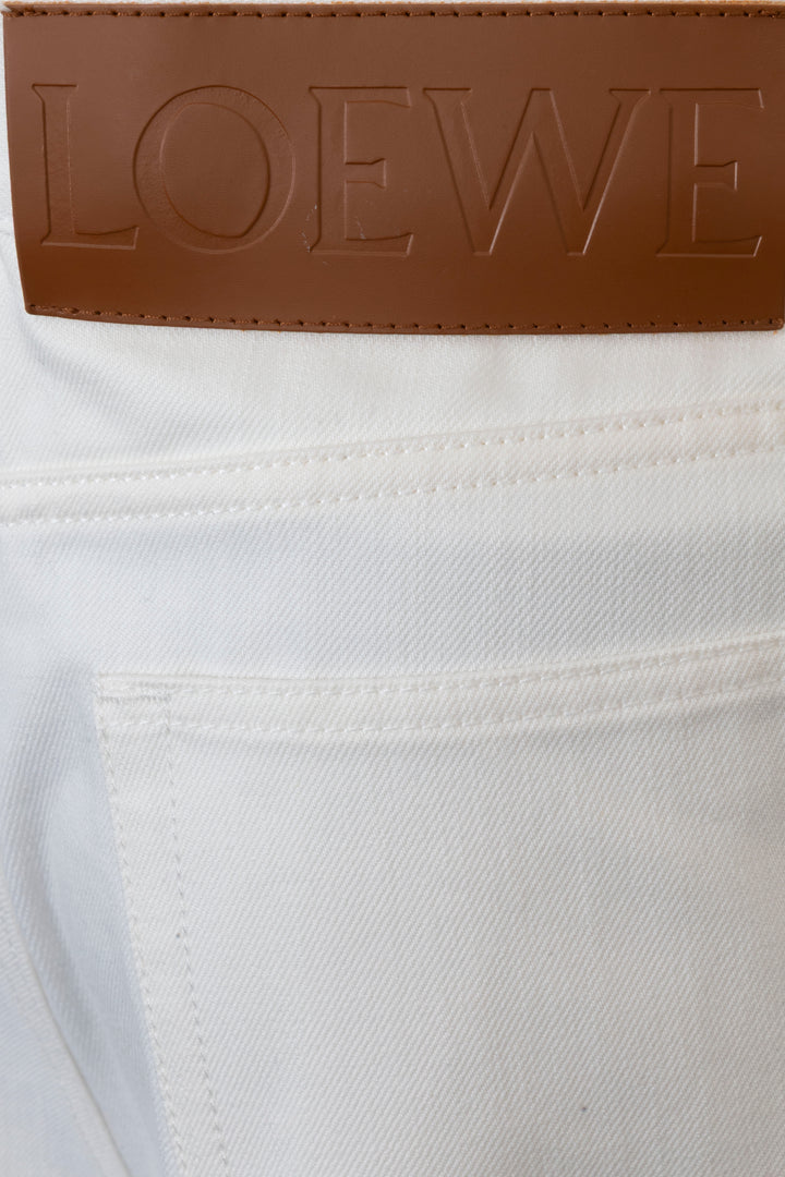 LOEWE Cropped Pants Denim White