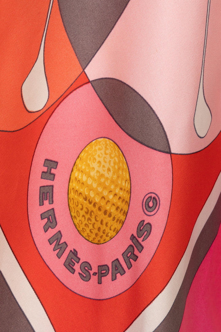 HERMÈS Swing Carré 90 Rose