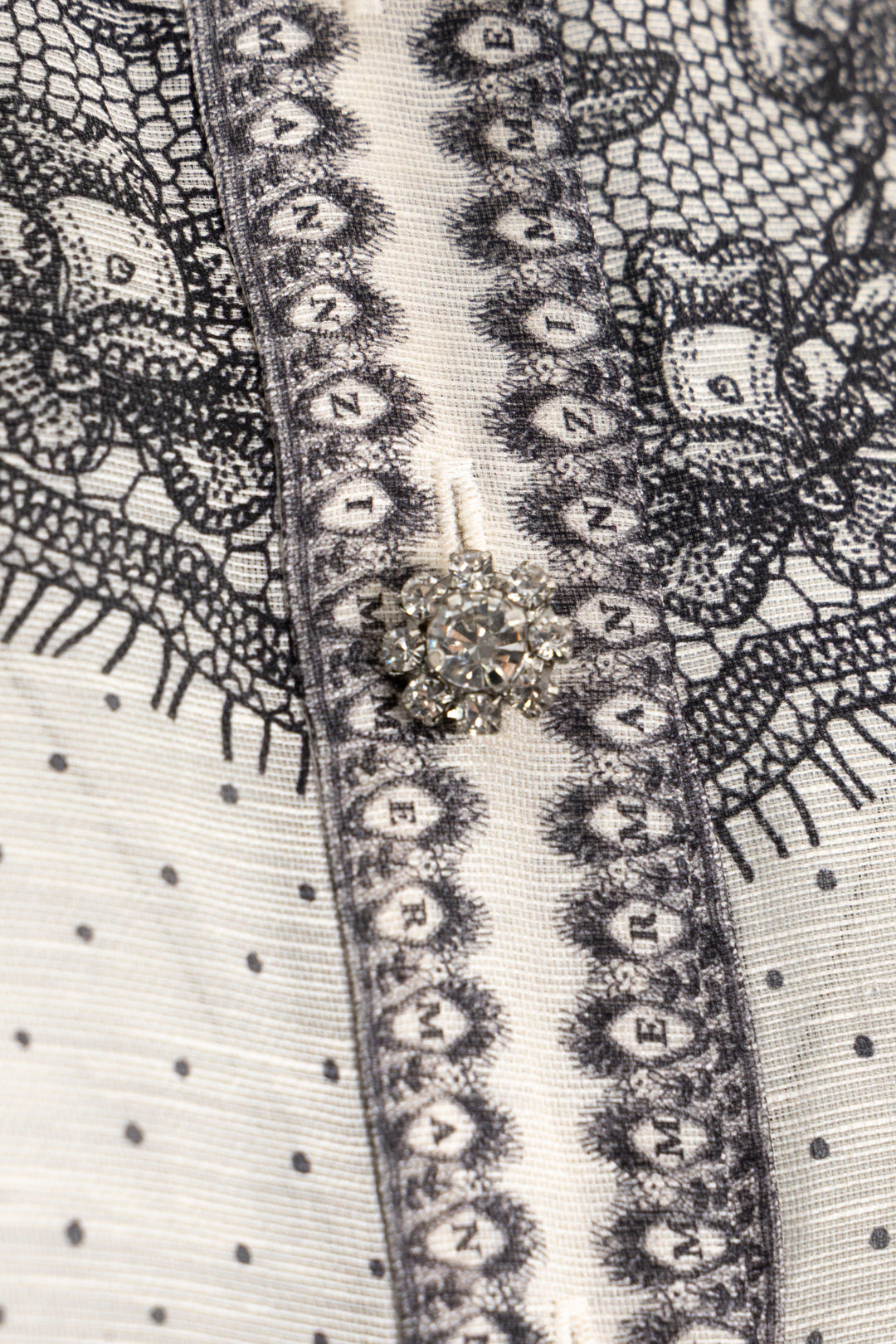 ZIMMERMANN Paisley Crystal Buttoned Blouse Linen Black