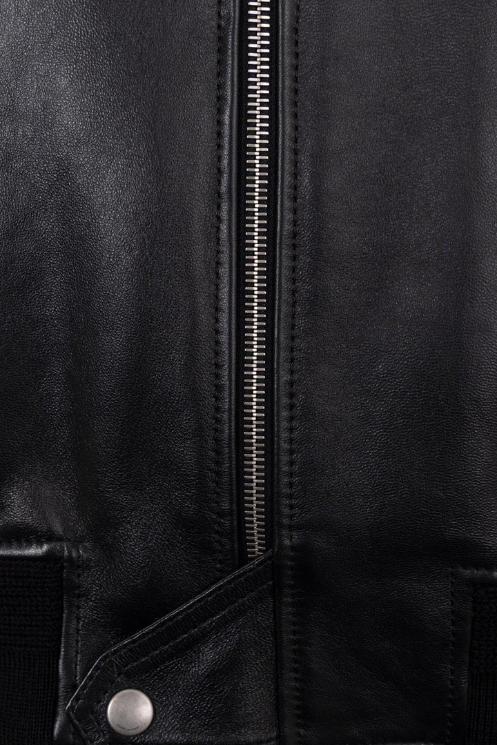SAINT LAURENT 2021 Biker Jacket Leather Black