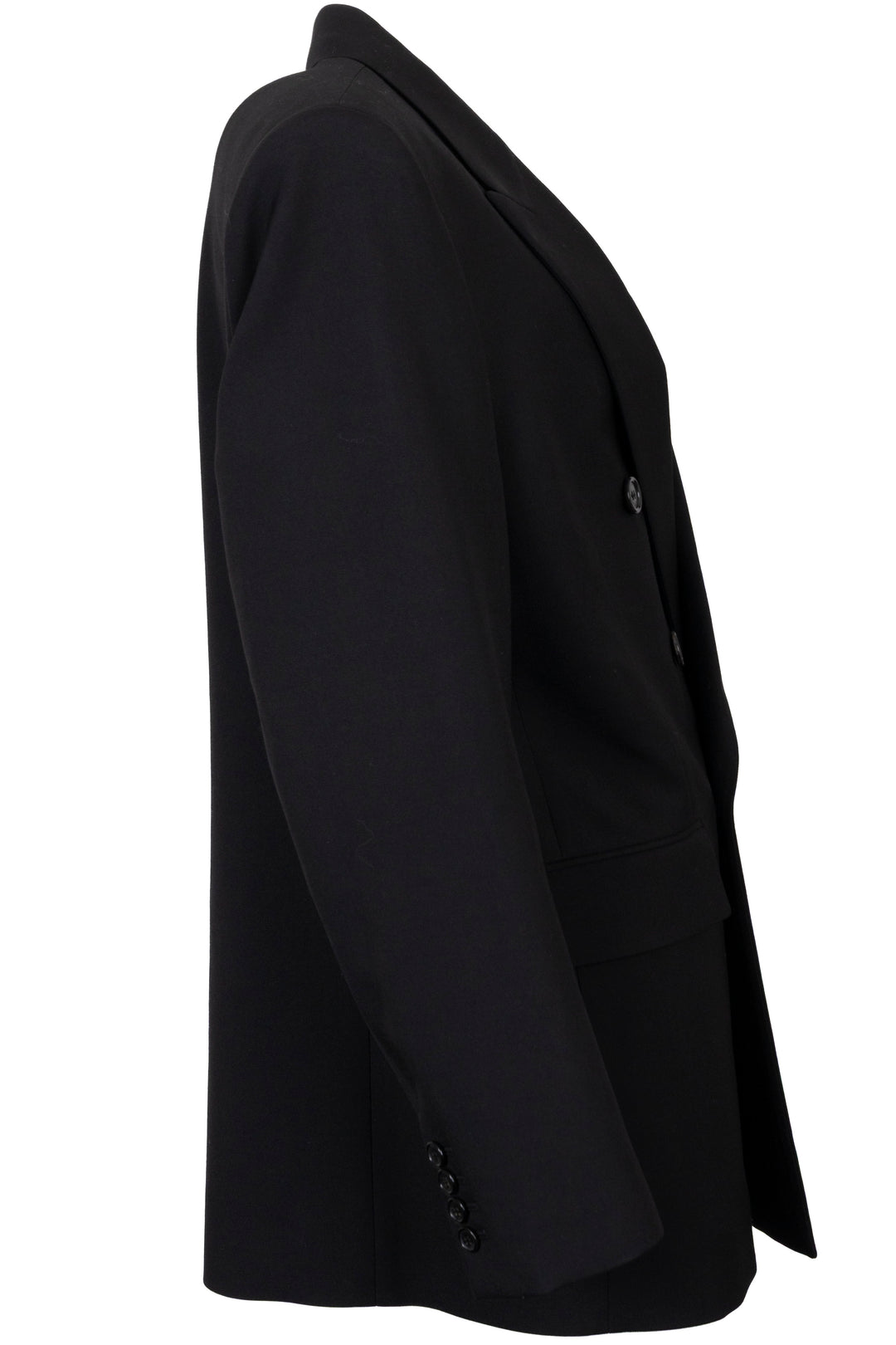 SAINT LAURENT Double-Breasted Wool Blazer Black
