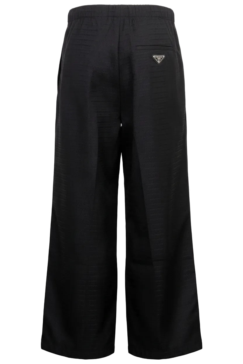 PRADA Re-Nylon Logo Pants Black