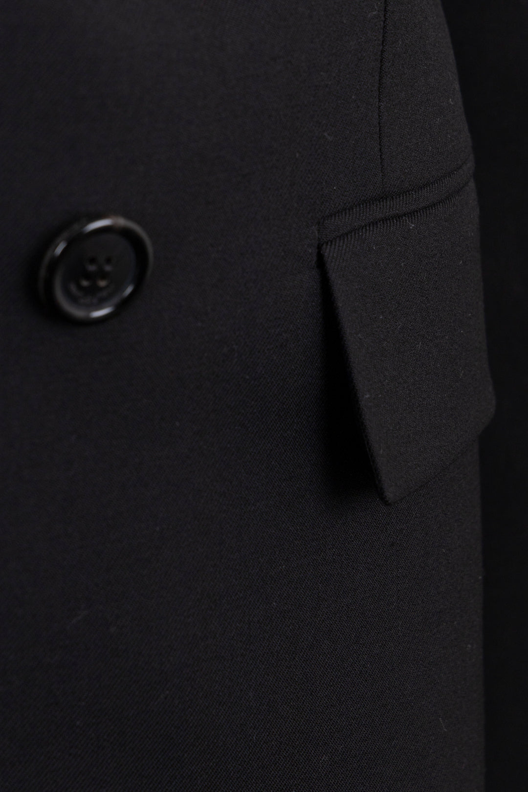 SAINT LAURENT Double-Breasted Wool Blazer Black