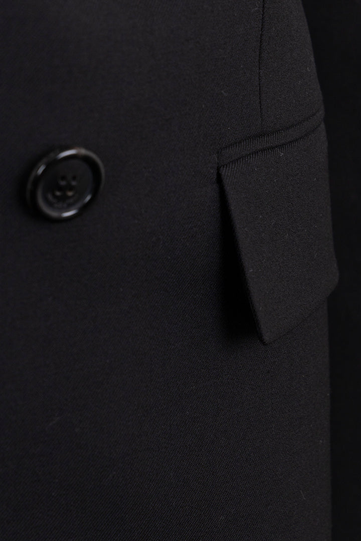SAINT LAURENT Double-Breasted Wool Blazer Black