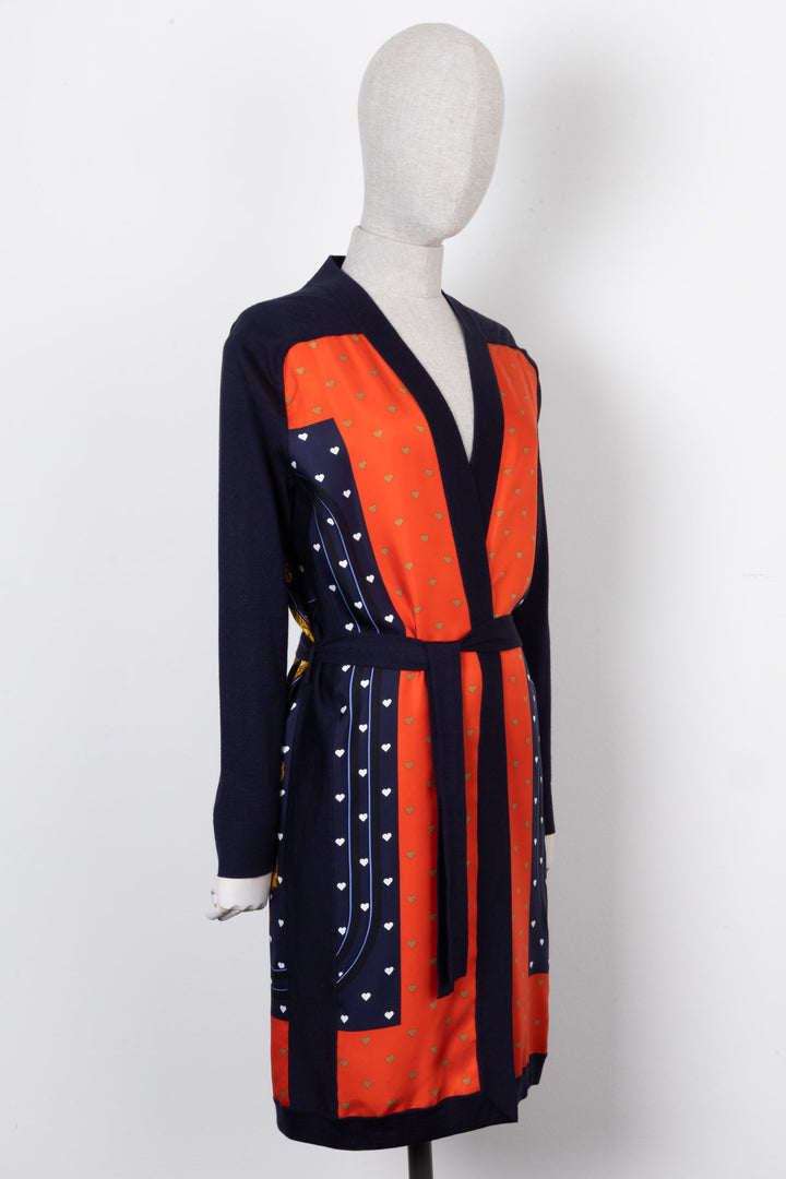 HERMES Brides de Gala Knit Cardigan Blue