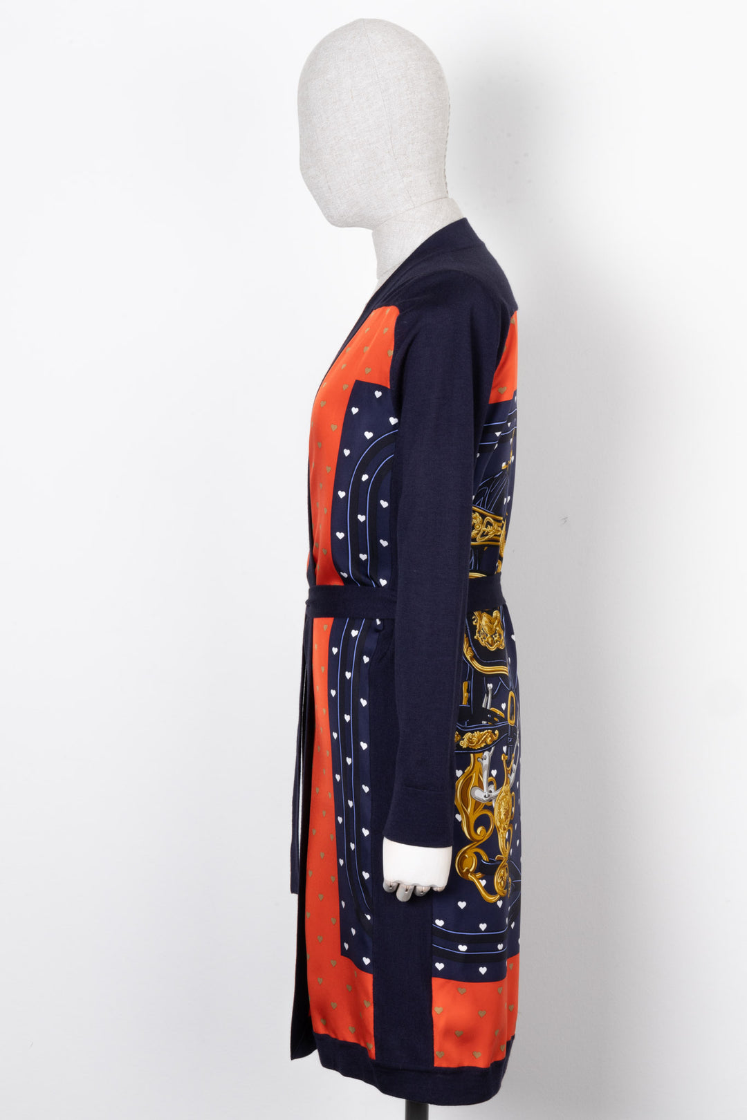 HERMES Brides de Gala Knit Cardigan Blue