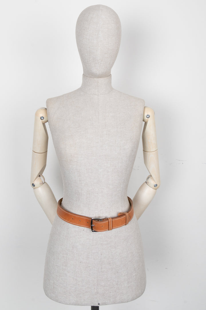 HERMÈS Etrivière 32 Ceinture Vache Hunter Or