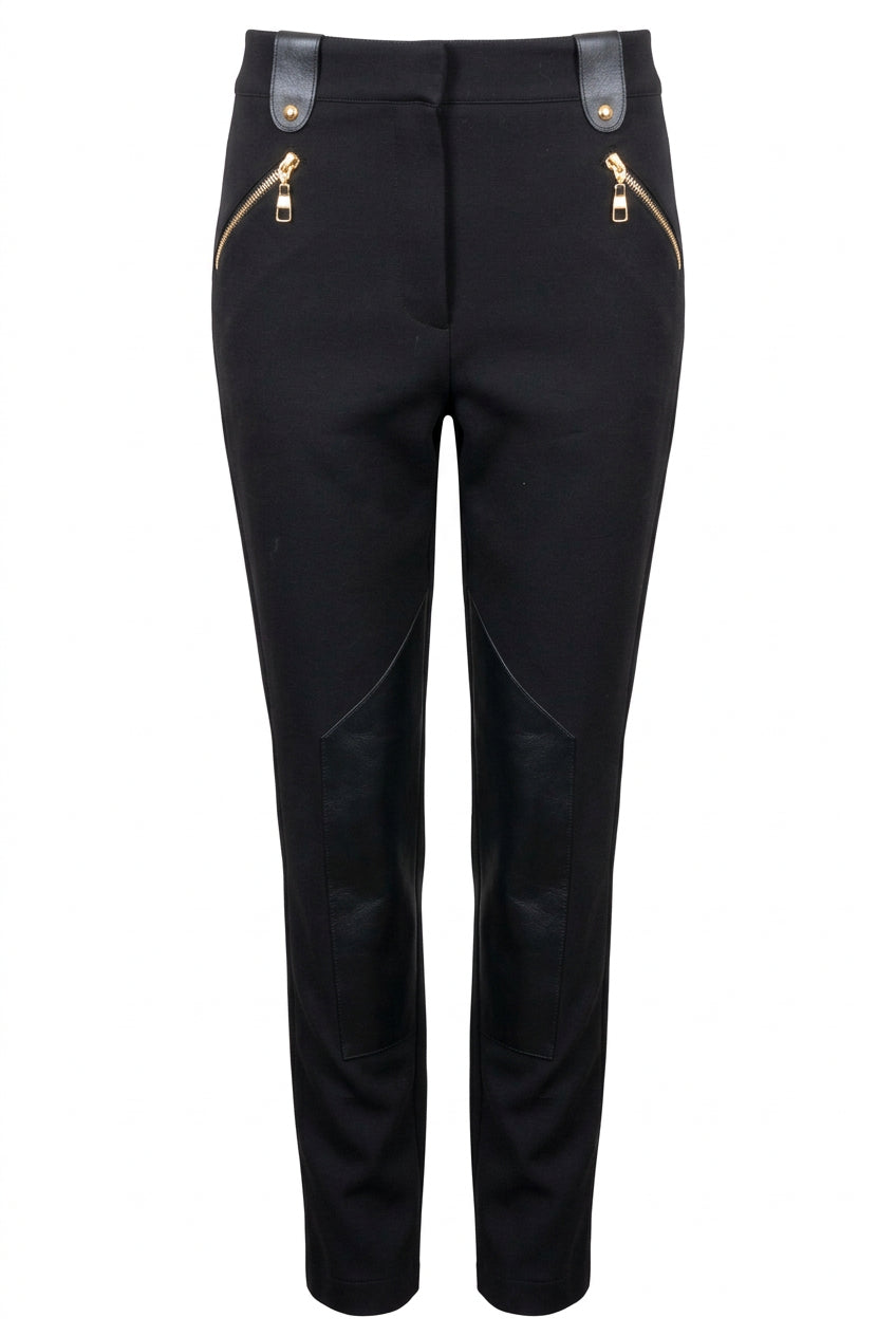 LOUIS VUITTON Riding Pants Leather Black