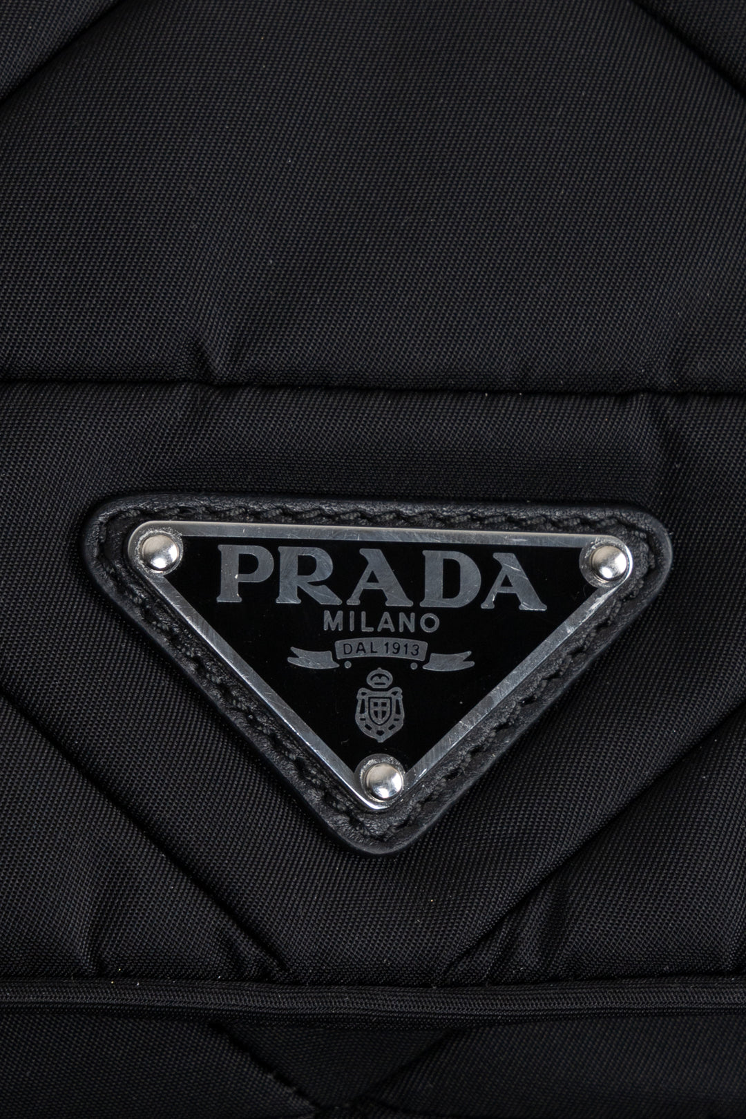 PRADA Quilted Crossbody Bag Nylon Black