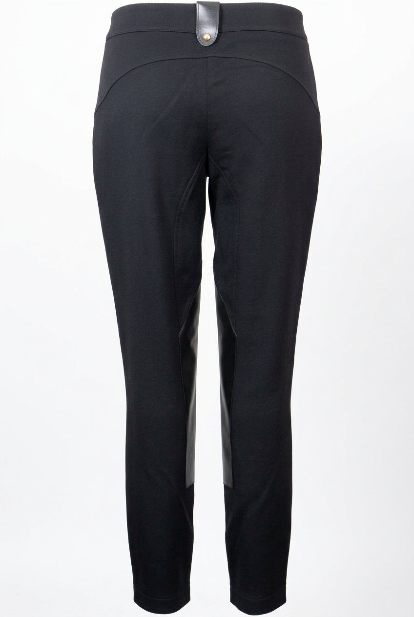 LOUIS VUITTON Riding Pants Leather Black