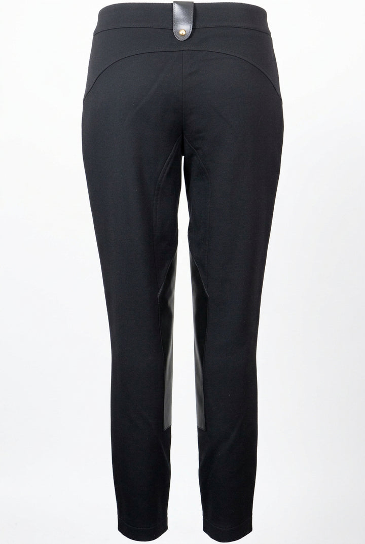 LOUIS VUITTON Riding Pants Leather Black