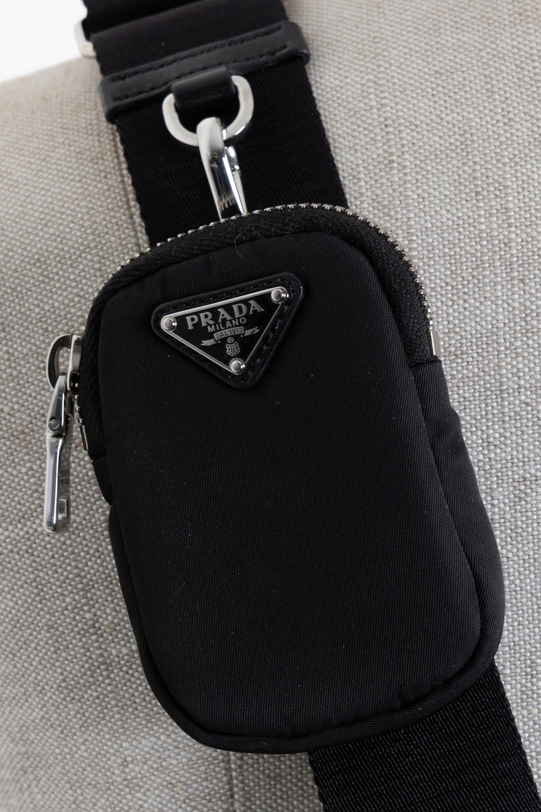 PRADA Quilted Crossbody Bag Nylon Black