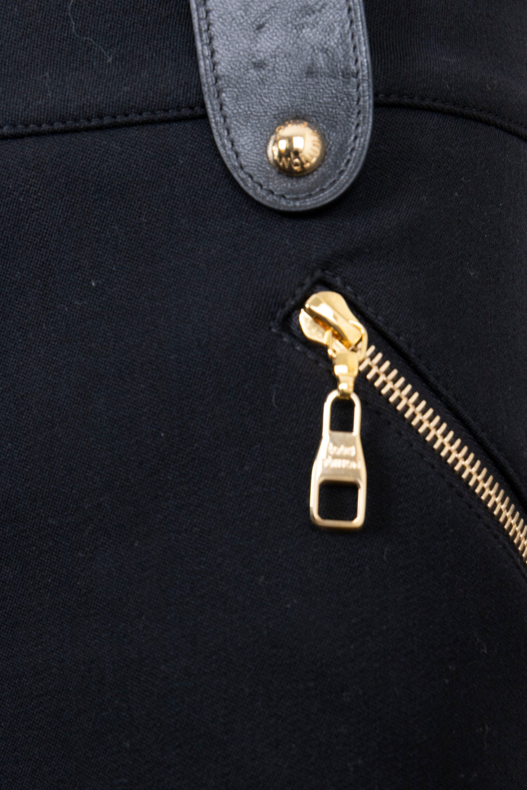 LOUIS VUITTON Riding Pants Leather Black