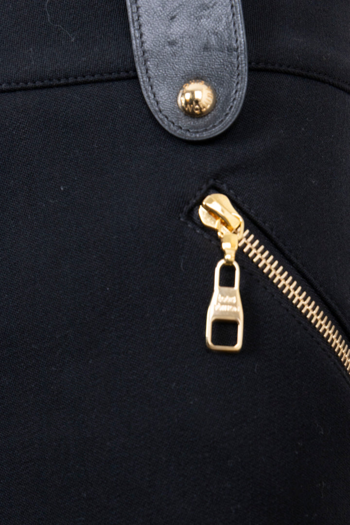 LOUIS VUITTON Riding Pants Leather Black