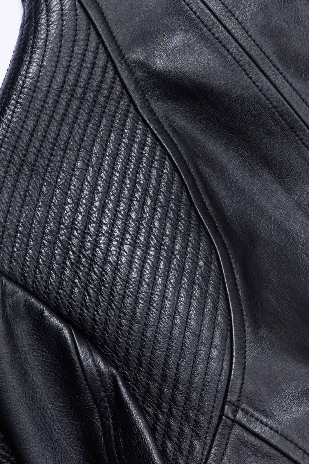 GUCCI GG Biker Jacket Leather Black