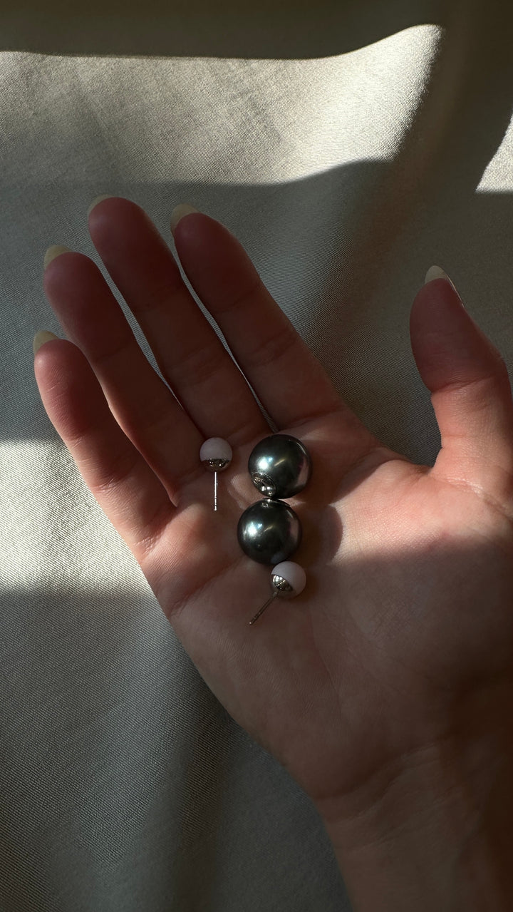 CHRISTIAN DIOR Tribal Earrings Silver Pink