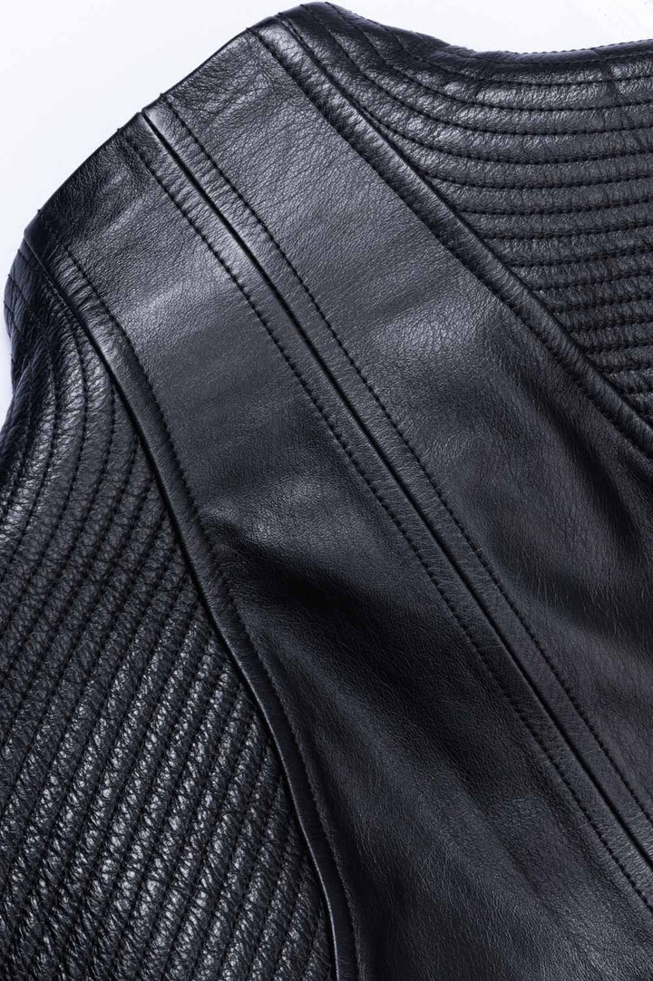 GUCCI GG Biker Jacket Leather Black