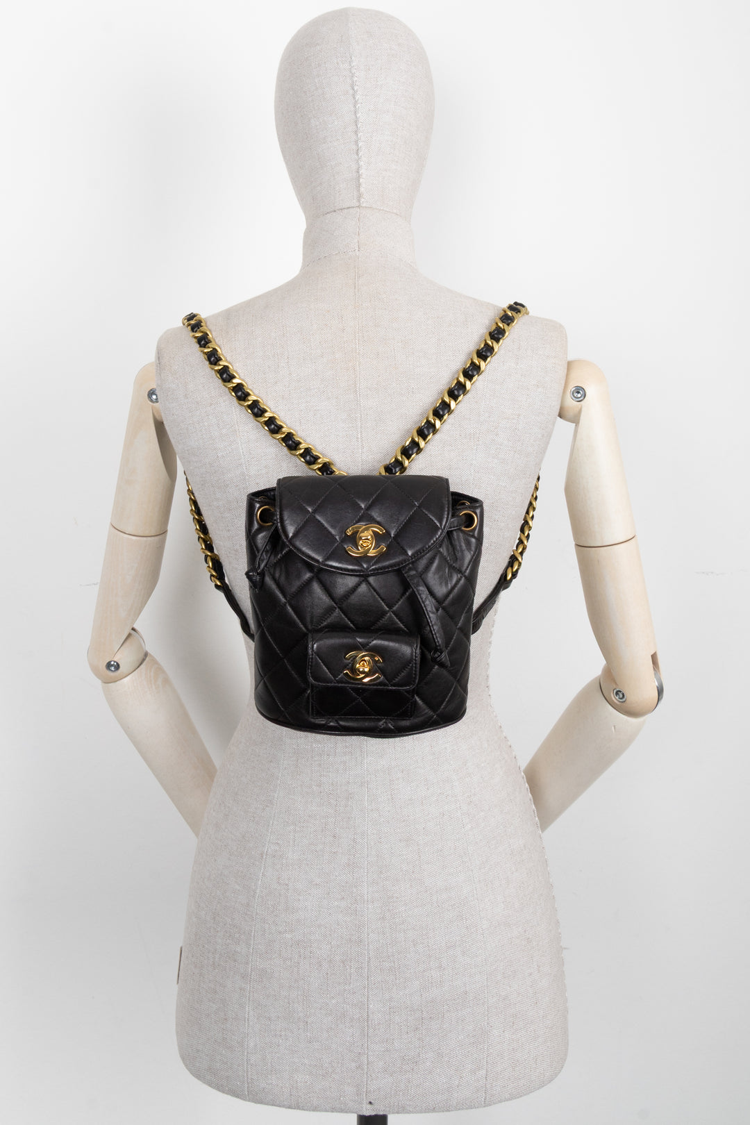 CHANEL Vintage Mini Duma Backpack Black
