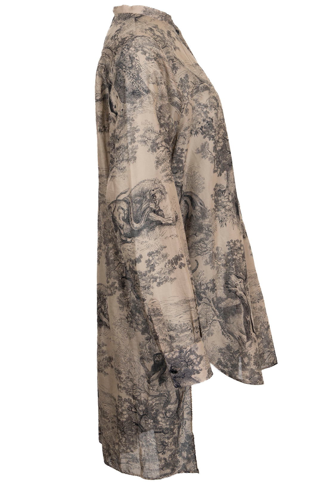 CHRISTIAN DIOR Tunic Toile De Jouy Shirt Cotton Beige