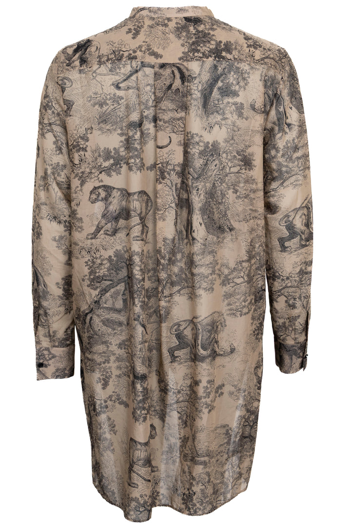 CHRISTIAN DIOR Tunic Toile De Jouy Shirt Cotton Beige