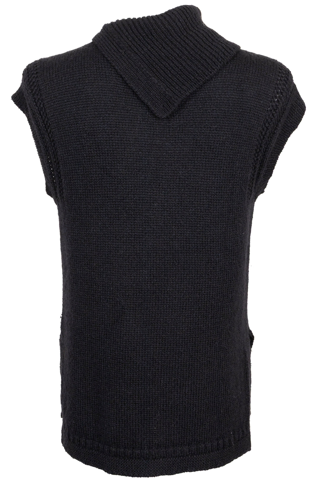 CHRISTIAN DIOR Sleeveless Turtleneck Knit Wool Black