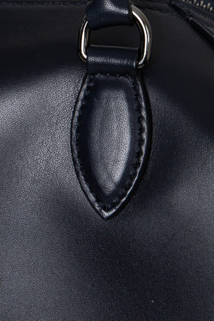 ALAÏA Trapez Bag Leather Navy
