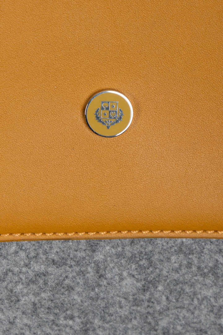 LORO PIANA Sesia Bag Large Leather Cashmere Mustard