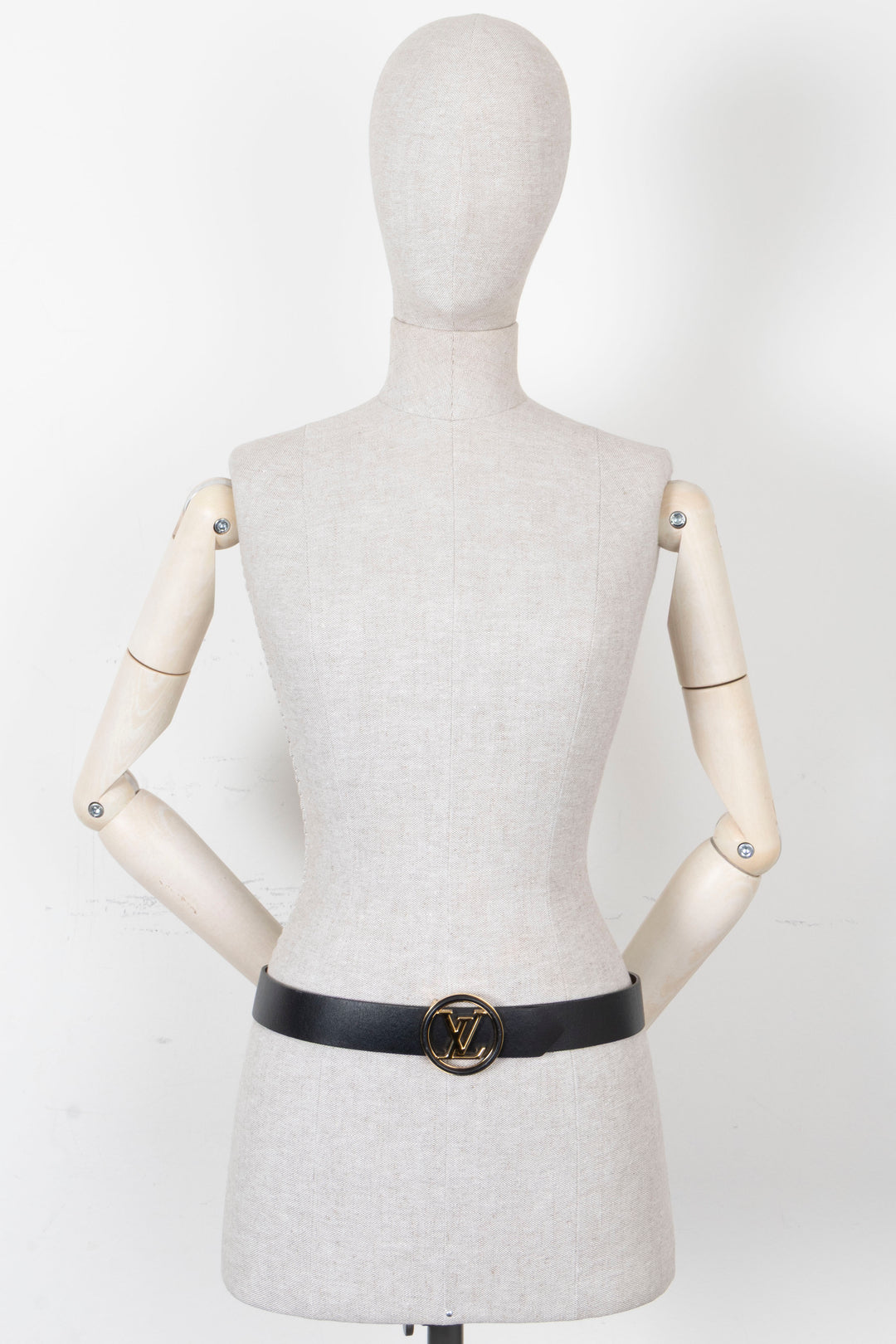 LOUIS VUITTON Reversible LV Circle Belt Leather Black