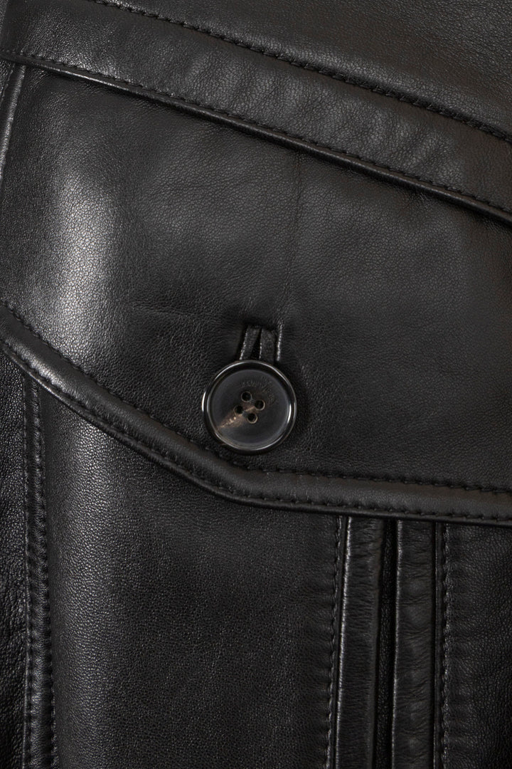SAINT LAURENT 2024 Veste Cuir Noir