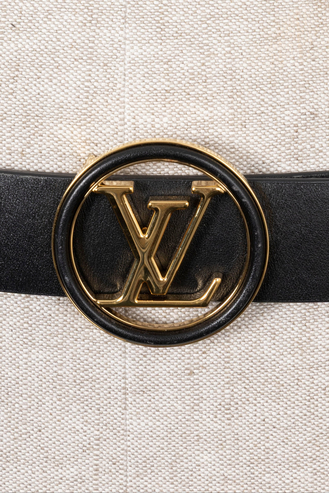 LOUIS VUITTON Reversible LV Circle Belt Leather Black