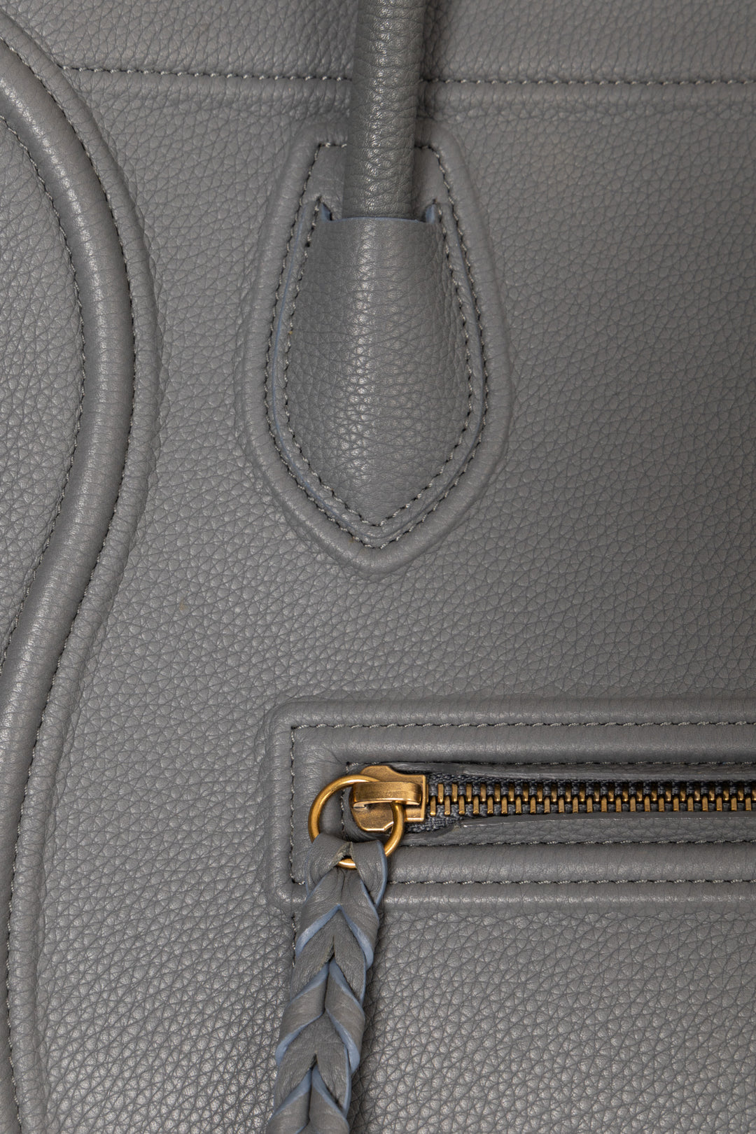 CÉLINE Sac Bagage Medium Phantom Cuir Gris