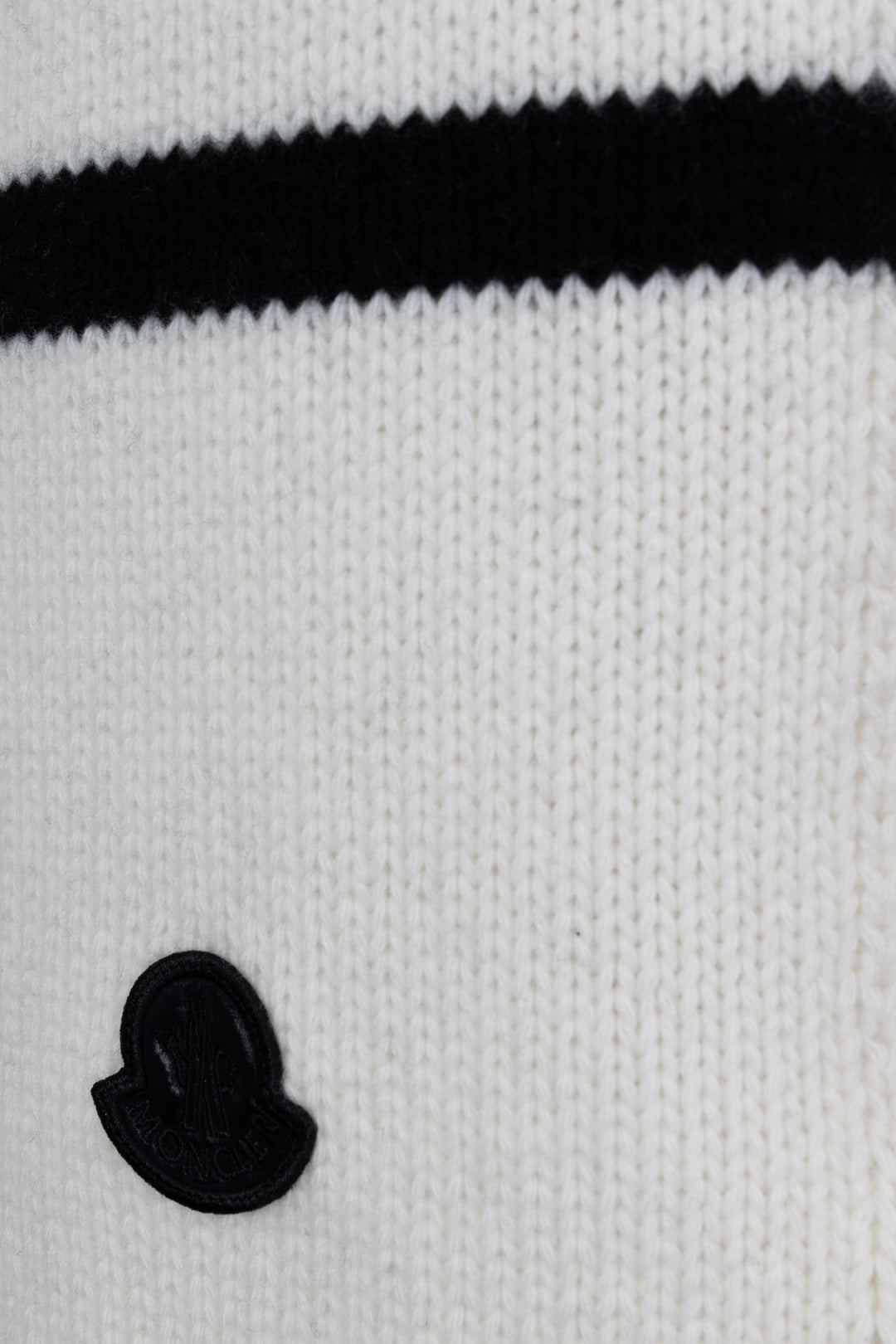 Écharpe rayée MONCLER en laine blanche