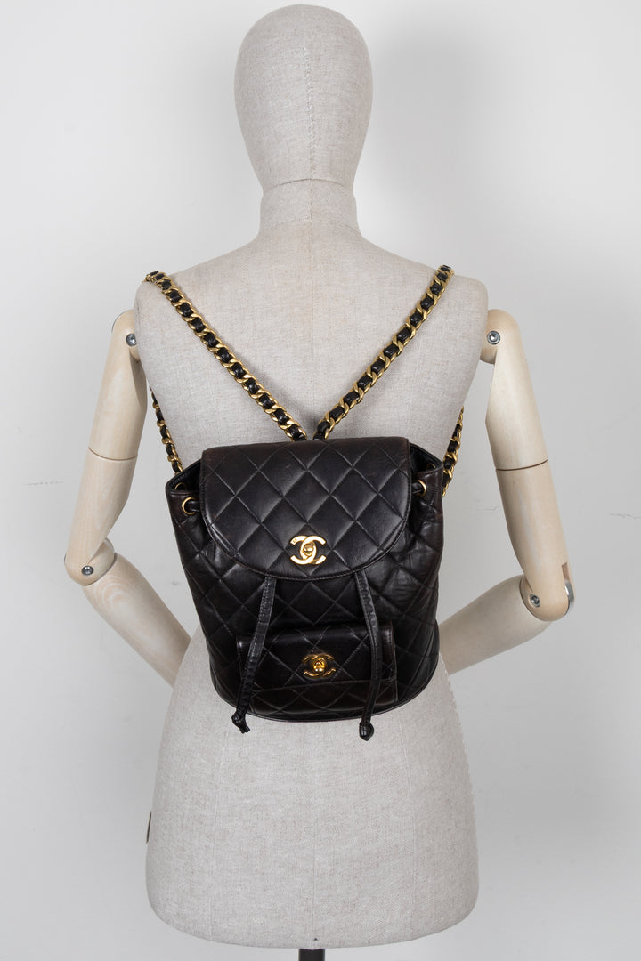 CHANEL Vintage Duma Backpack Black