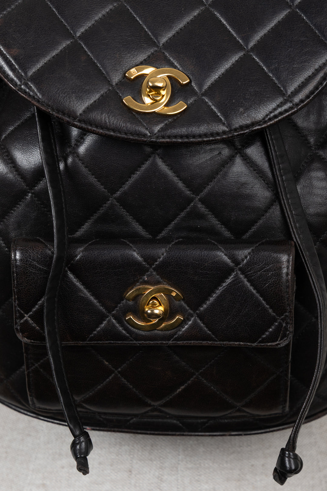CHANEL Vintage Duma Backpack Black