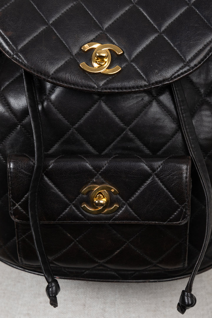 CHANEL Vintage Duma Backpack Black