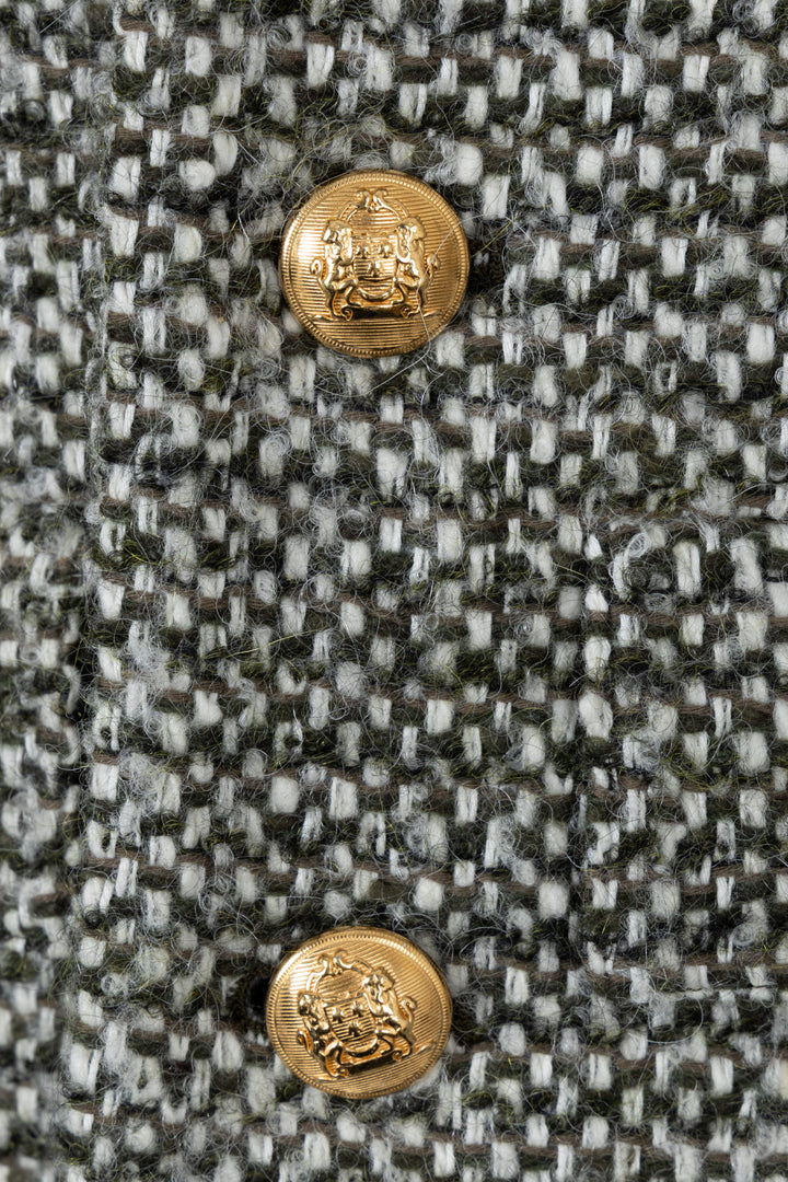 CELINE Chausseur Tweed Jacket Green