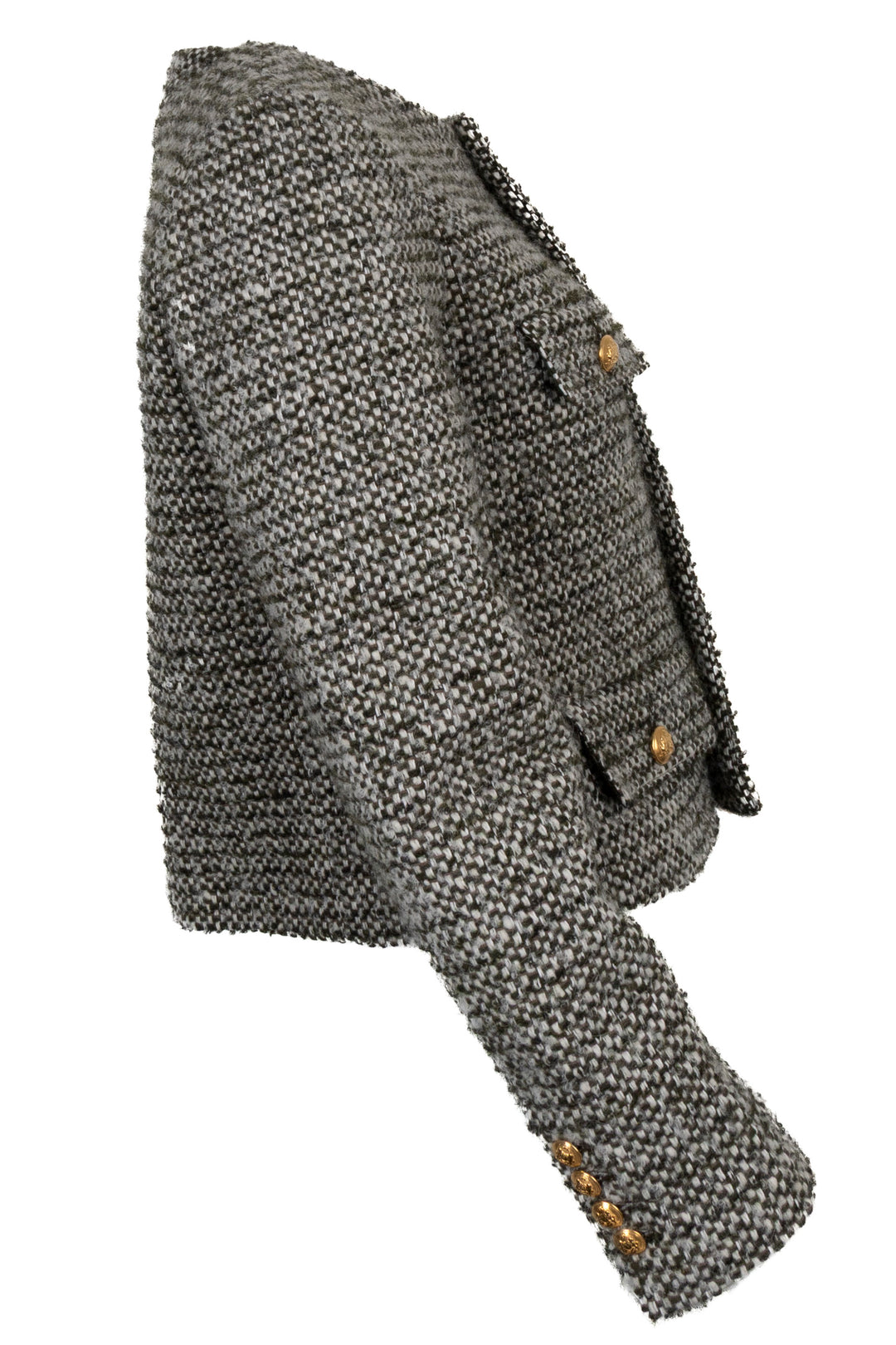 CELINE Chausseur Tweed Jacket Green
