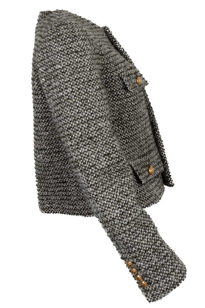 CELINE Chausseur Tweed Jacket Green