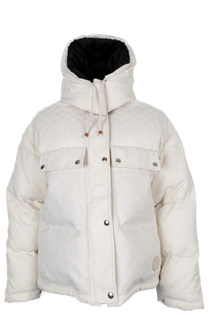 GUCCI GG Canvas Down Bomber Jacket Cream