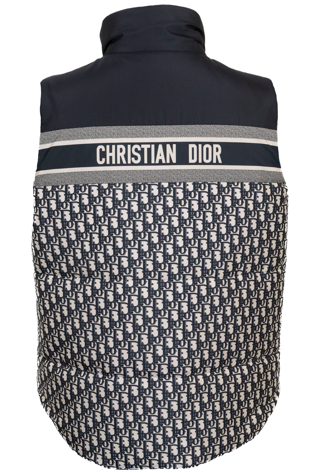 CHRISTIAN DIOR Doudoune sans manches matelassée Oblique réversible bleue