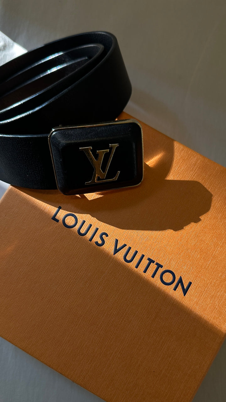 LOUIS VUITTON LV Belt Leather Black