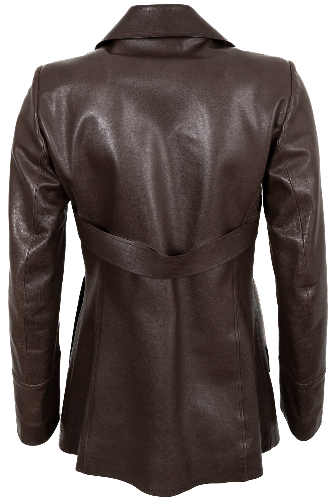 Veste en cuir croisée marron BOTTEGA VENETA