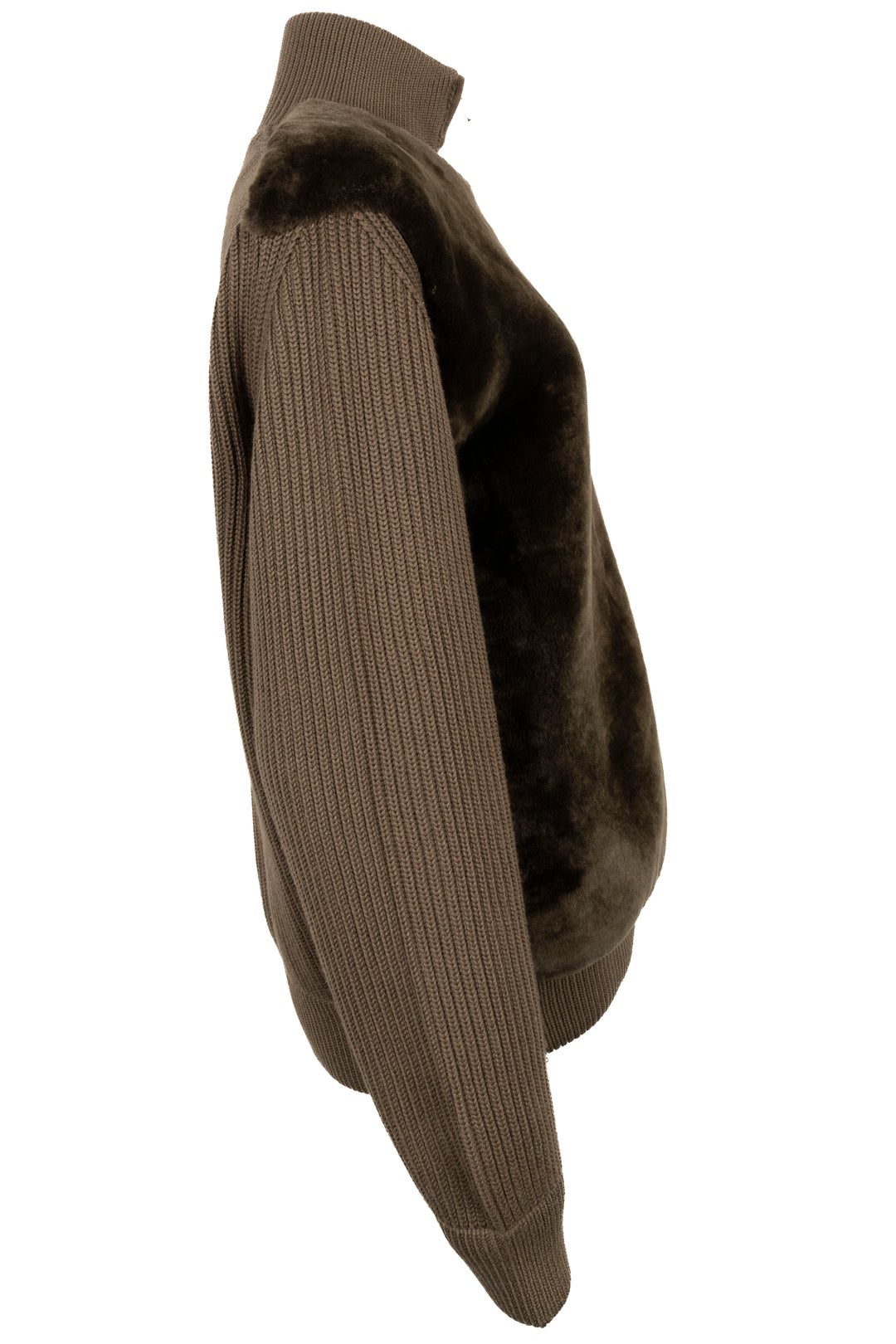 Veste en maille MIUMIU en peau lainée verte