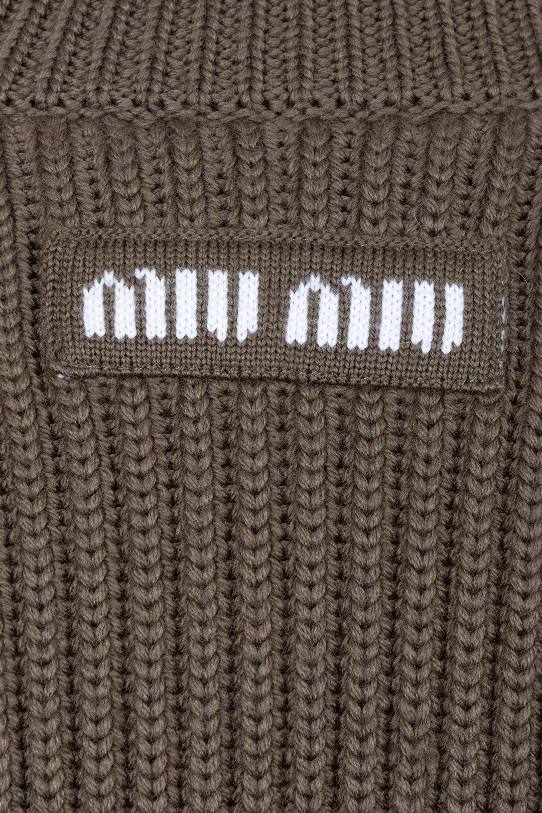 Veste en maille MIUMIU en peau lainée verte