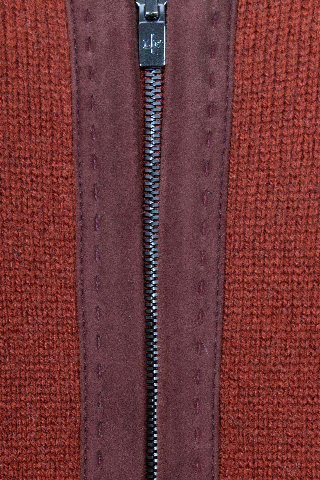 LORO PIANA Cardigan cape réversible en cachemire brique